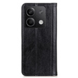 Чoхол до Xiaomi Redmi Note 13 5G, Wallet Litchi Leather, чорний