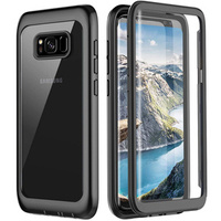 Чoхол Shockproof до Samsung Galaxy S8+ Plus, із захисним екраном, чорний