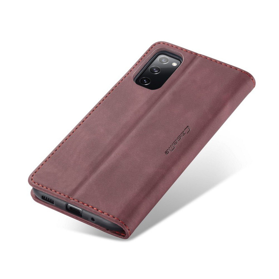 Чехол CASEME для Samsung Galaxy S20 FE, Leather Wallet Case, красный