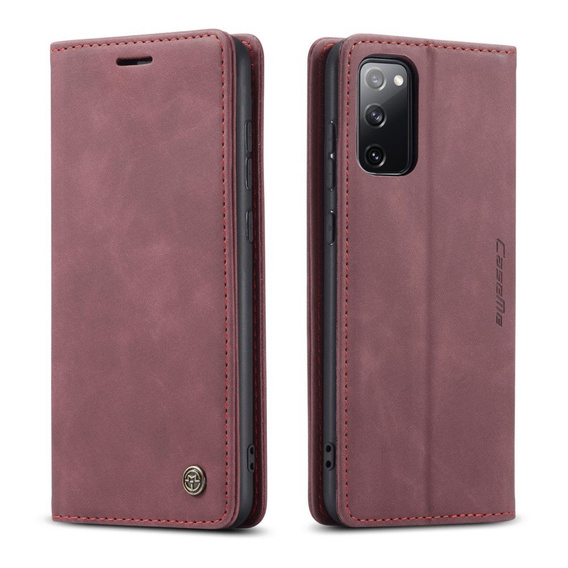 Чехол CASEME для Samsung Galaxy S20 FE, Leather Wallet Case, красный