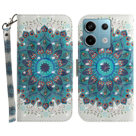 Откидной чехол для Xiaomi Redmi Note 13 Pro 5G, Wallet, Mandala Flower