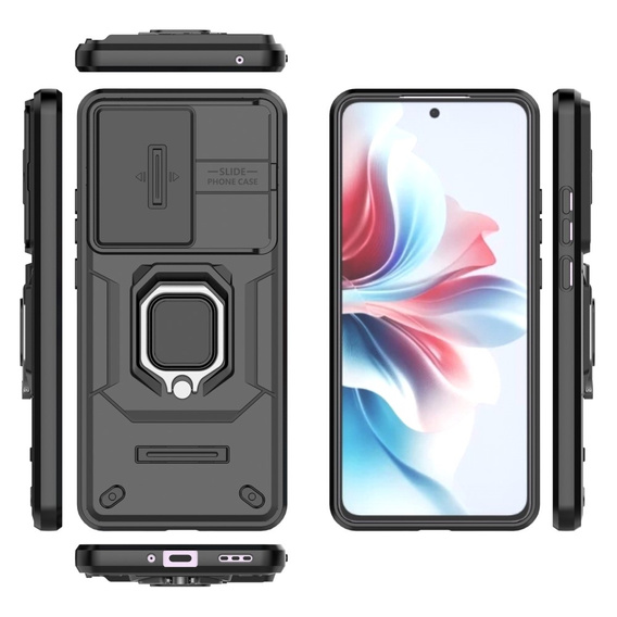 Чохол для Oppo Reno 11F 5G, KickStand Camera Lens, чорний