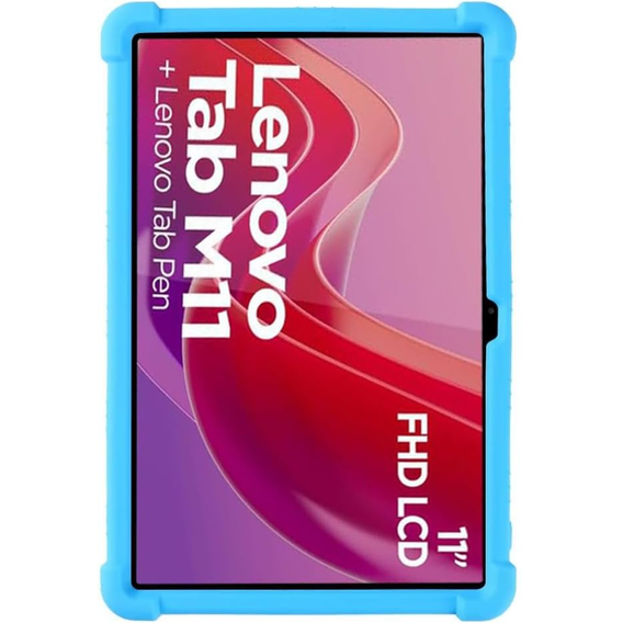 Силиконовый чехол для Lenovo Tab M11, Impact, бронированный, светло-голубой