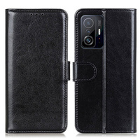 Откидной чехол для Xiaomi 11T / 11T Pro, Crazy Horse Wallet, чёрный