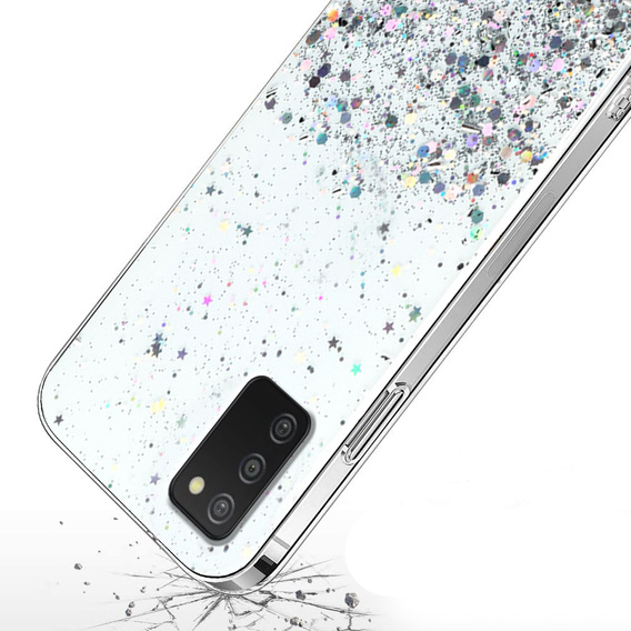 Чoхол до Samsung Galaxy A03s, Glittery, прозорий