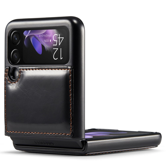 Флип-кейс CASEME для Samsung Galaxy Z Flip 3, Waxy Textured, чёрный