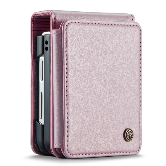 CASE фліп-чохол для Samsung Galaxy Z Flip5 5G, Litchi Wallet, рожевий