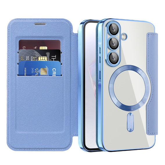 Откидной чехол для Samsung Galaxy A36, RFID Wallet MagSafe CamShield, синий