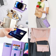 Чохол-книжка для iPhone 14 Pro, Wallet Zipper Pocket, фіолетовий