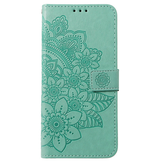 Откидной чехол для Realme 11 Pro 5G / Pro+ 5G, Mandala Flower, зелёный