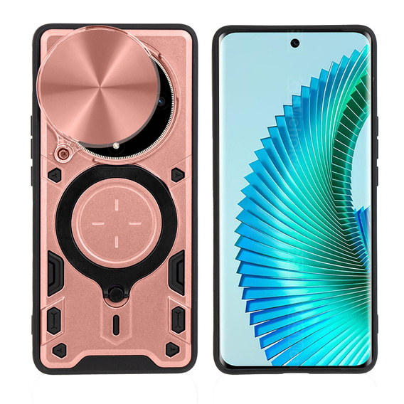 Бронированный чехол для Honor Magic 6 Lite 5G, CamShield Slide, розовый rose gold