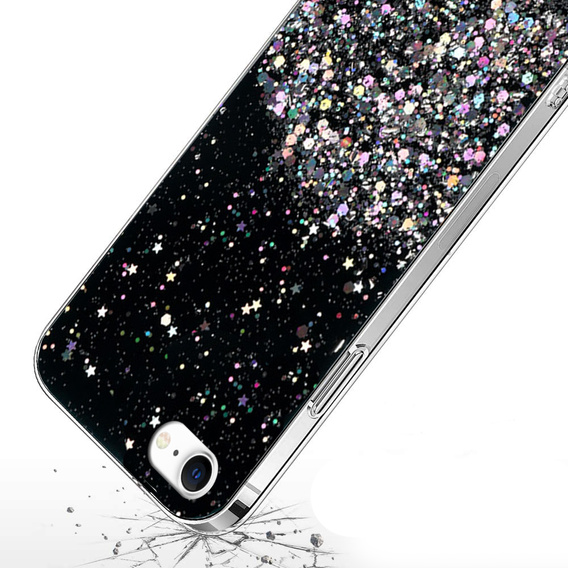 Чехол до iPhone 7/8/SE 2020/SE 2022, Glittery, чёрный