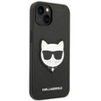 Чoхол Karl Lagerfeld до iPhone 14, Saffiano Choupette Head Patch, чорний