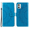 Откидной чехол для Motorola Moto G73 5G, Mandala Flower, синий