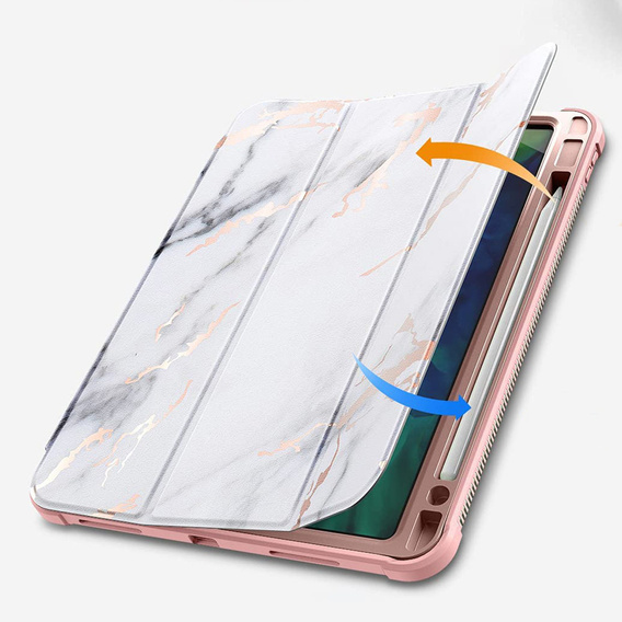 Чехол до iPad Air 4 10.9 2020 / iPad Pro 11 2020 / 2018, Suritch Full Body Marble, розовый