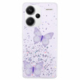 Чохол для Xiaomi Redmi Note 13 Pro+, Glitter Butterfly, фіолетовий