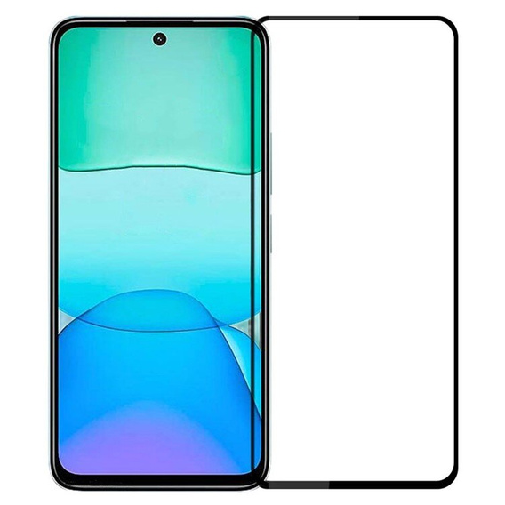 3D загартоване скло для Xiaomi Redmi 13, чорна рамка