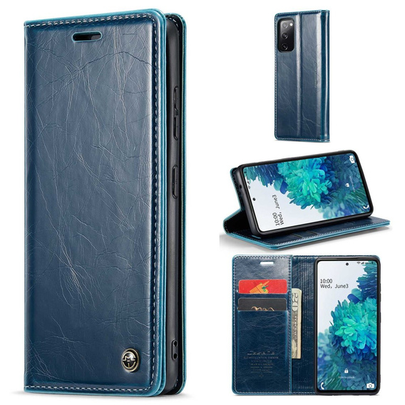 Флип-кейс CASEME для Samsung Galaxy S20 FE / 5G, Waxy Textured, синий