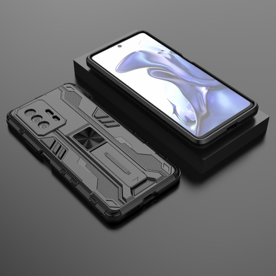 Чехол до Xiaomi 11T / 11T Pro, Military kickstand, чёрный