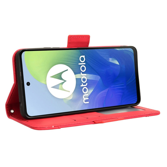 Футляр з клапаном для Motorola Moto G24 / G24 Power / G04, Card Slot, червоний