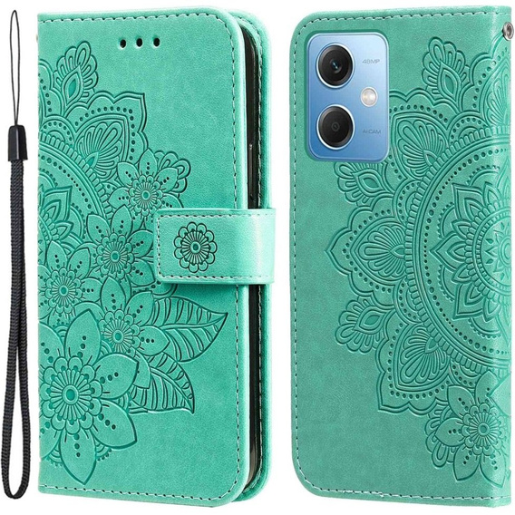 Чохол-книжка для Xiaomi Redmi Note 12 5G / POCO X5 5G, Mandala Flower, зелений