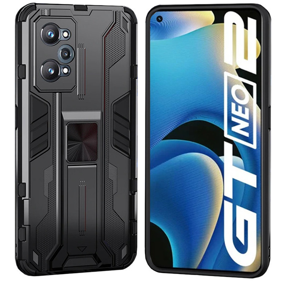 Чoхол до Realme GT 2 5G / GT Neo 2 / GT Neo 3T, Military kickstand, чорний