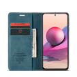 Чехол CASEME для Xiaomi Redmi Note 10 / 10S, Leather Wallet Case, зелёный