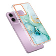 Захисний чохол для Motorola Moto G24 / G24 Power / G04, Marble Slim Case, зелений