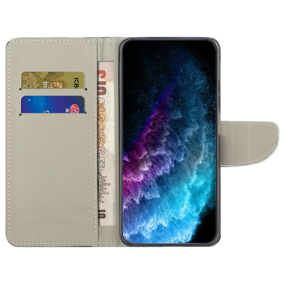 Откидной чехол для Samsung Galaxy M15 5G, Wallet, Don't Touch My Phone чёрный