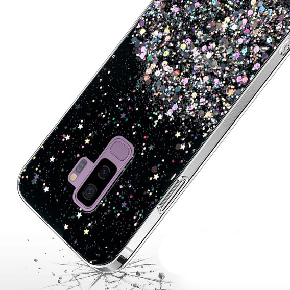 Чехол до Samsung Galaxy S9+ Plus, Glittery, чёрный