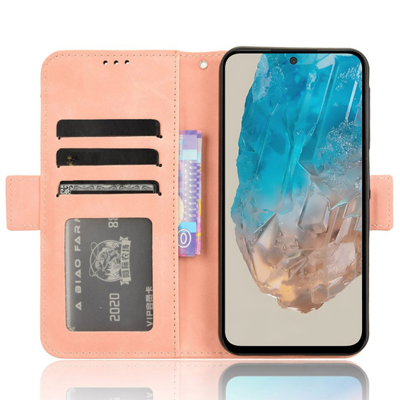 Откидной чехол для Samsung Galaxy M35, Card Slot, розовый