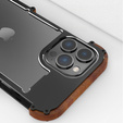 Чохол R-JUST для iPhone 14 Pro, Alu Wood Bumper, чорний 