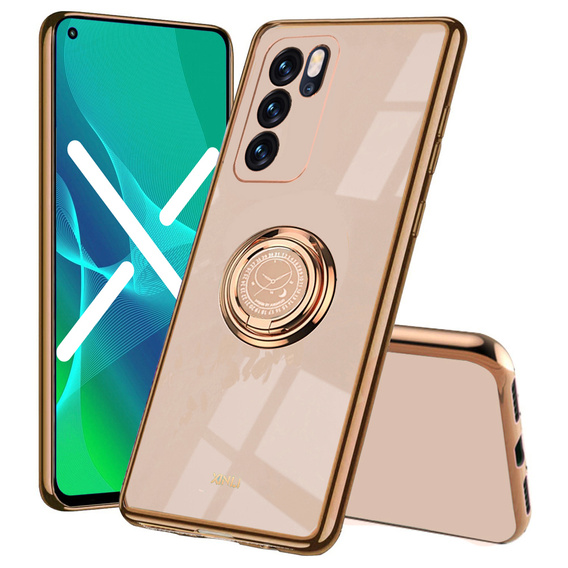 Чехол до Oppo Reno 6 5G, Electro Ring, золотой