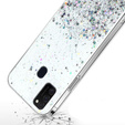 Чехол до Samsung Galaxy M21, Glittery, прозрачный