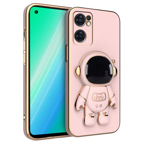 Чехол до Oppo Reno 7 5G, Astronaut, розовый