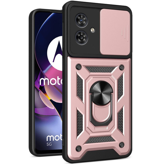 Чехол NOX Camera Slide Motorola Moto G54 5G, CamShield Slide, розовый rose gold