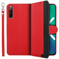 Чохол-книжка для Sony Xperia 10 IV, KHAZNEH RFID Case, червоний