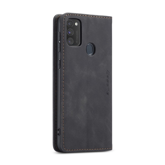 Чехол CASEME для Samsung Galaxy M21, Leather Wallet Case, чёрный