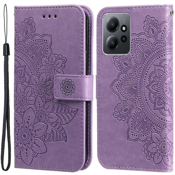 Чохол-книжка для Xiaomi Redmi Note 12 4G, Mandala Flower, фіолетовий