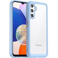 Чехол до Samsung Galaxy A14 4G/5G, Fusion Hybrid, прозрачный / синий