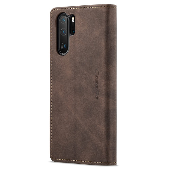 Чехол CASEME для Huawei P30 Pro, Leather Wallet Case, тёмно-коричневый