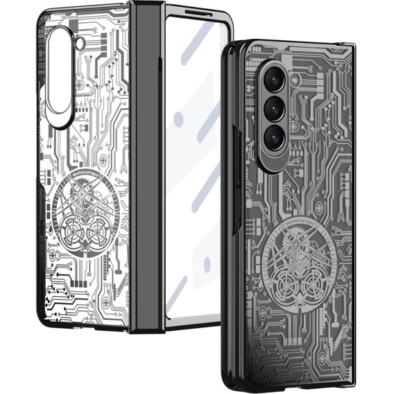 Чохол для Samsung Galaxy Z Fold 5 5G, Mechanical Legend, чорний