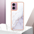 Защитный чехол для Motorola Moto G24 / G24 Power / G04, Marble Slim Case, белый