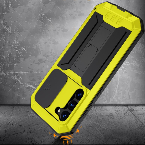 Бронированный чехол для Samsung Galaxy S23 Plus, R-JUST CamShield Slide, жёлтый