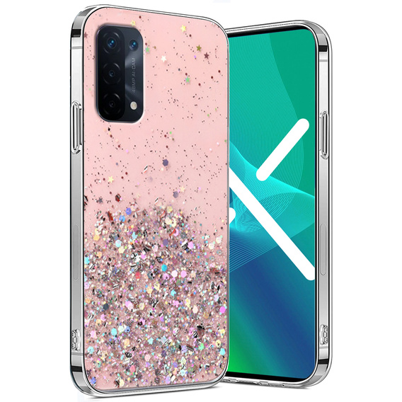 Чoхол до Oppo A54 5G/A74 5G/A93 5G, Glittery, рожевий