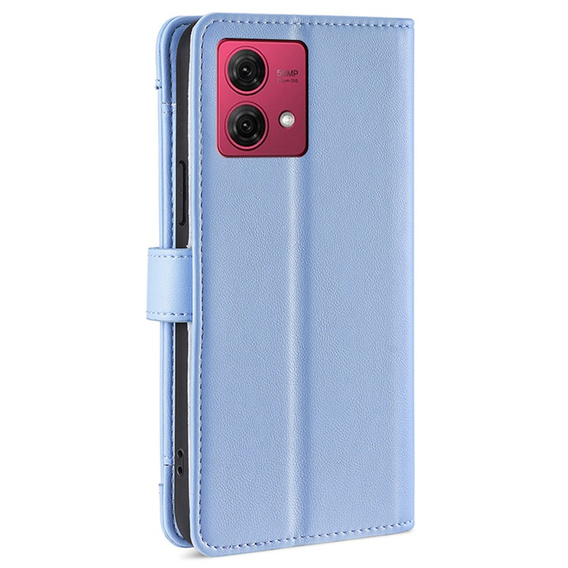 Откидной чехол для Motorola Moto G84 5G, Wallet Zipper Pocket, синий