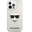 Чехол Karl Lagerfeld до iPhone 13 Pro Max, Choupette Head, прозрачный