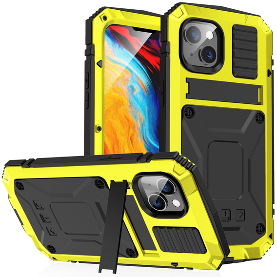 Чехол для iPhone 14, R-JUST, бронированный, жёлтый