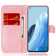 Откидной чехол для Oppo A17, Wallet mandala, розовый