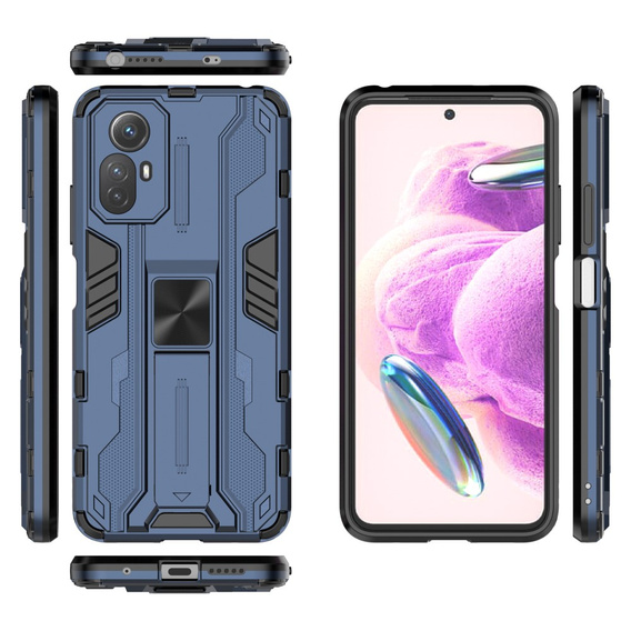 Чехол до Xiaomi Redmi Note 12S 4G, Military kickstand, синий